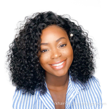 ISEE Wholesale 13x4 150% Density Brazilian Water Wave Short Bob Lace Front Wigs For Women